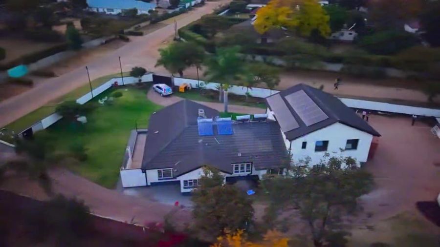 Aerial view of the property